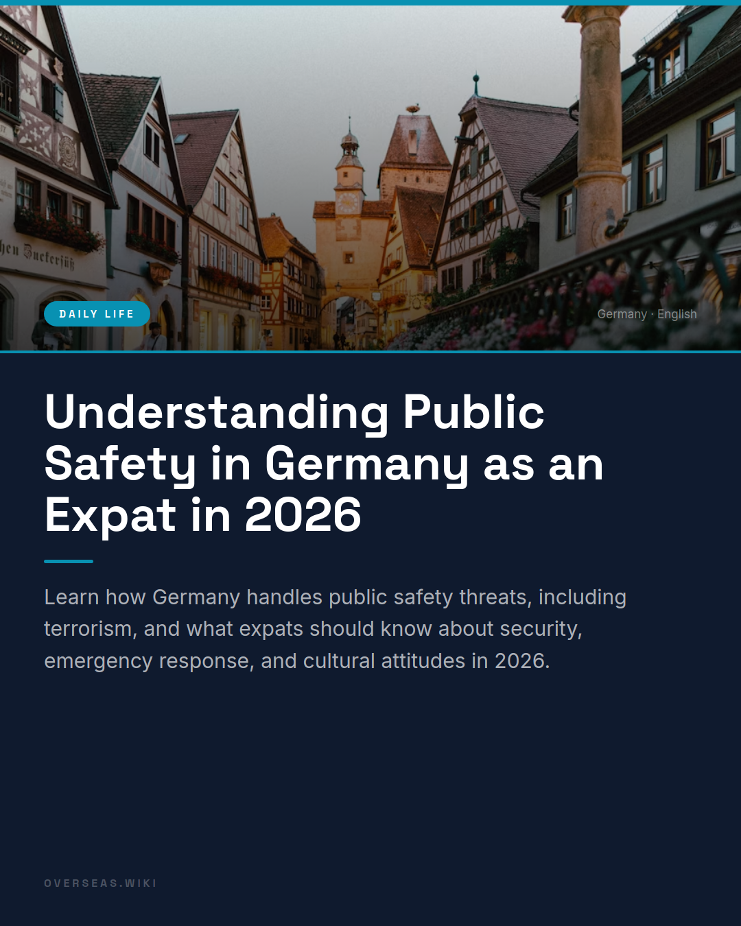 Understanding Public Safety in Germany as an Expat in 2026
